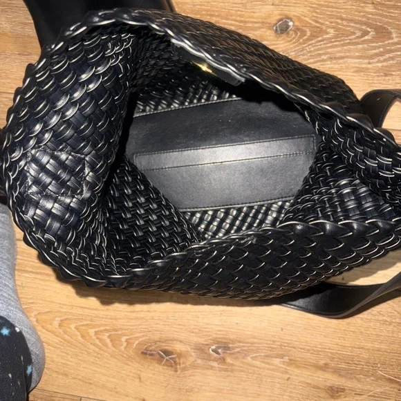 .
Antik craft
black woven leather tote hobo bag. - Picture 5 of 8